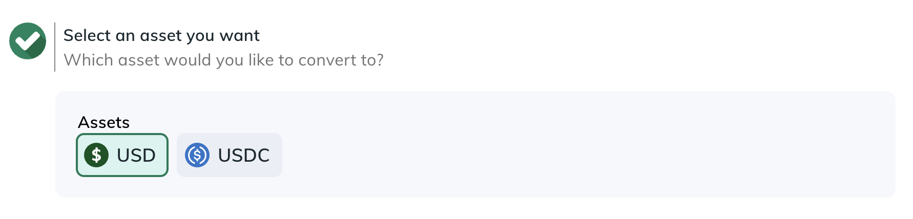Select asset